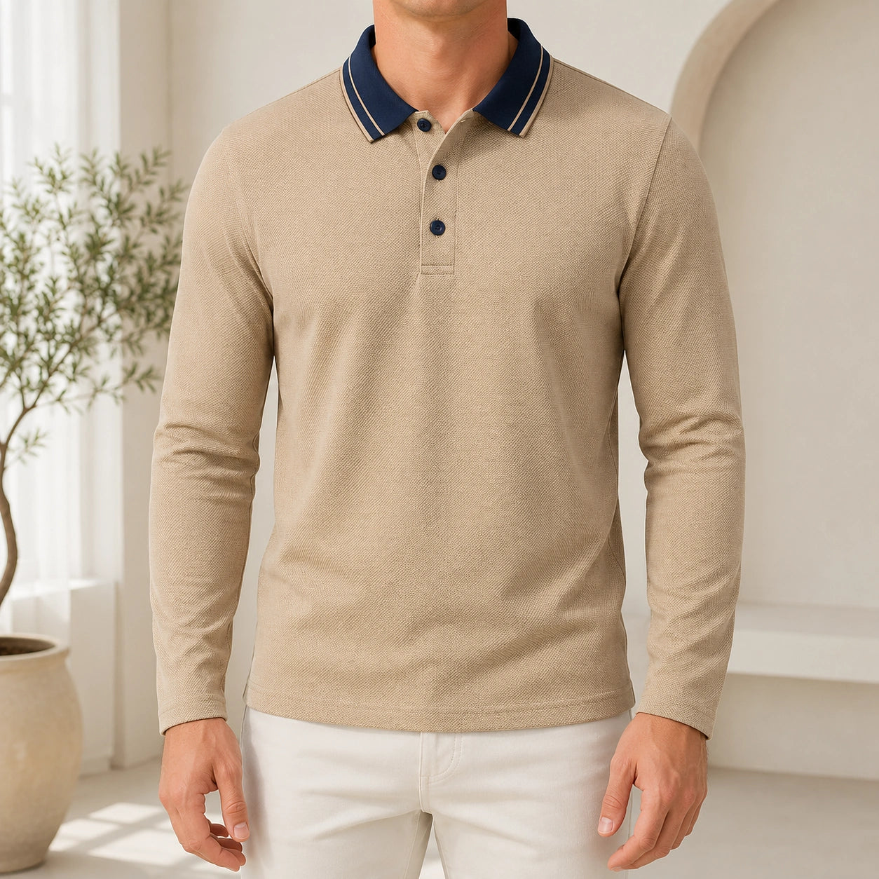 Mivanity Men's Business Casual Long-Sleeve Base Layer Shirts