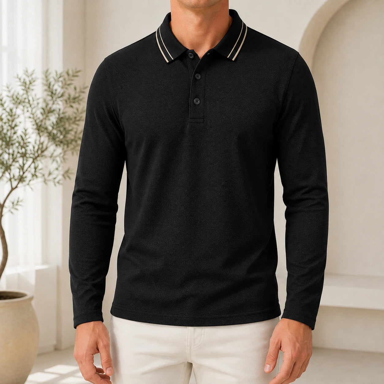 Mivanity Men's Business Casual Long-Sleeve Base Layer Shirts