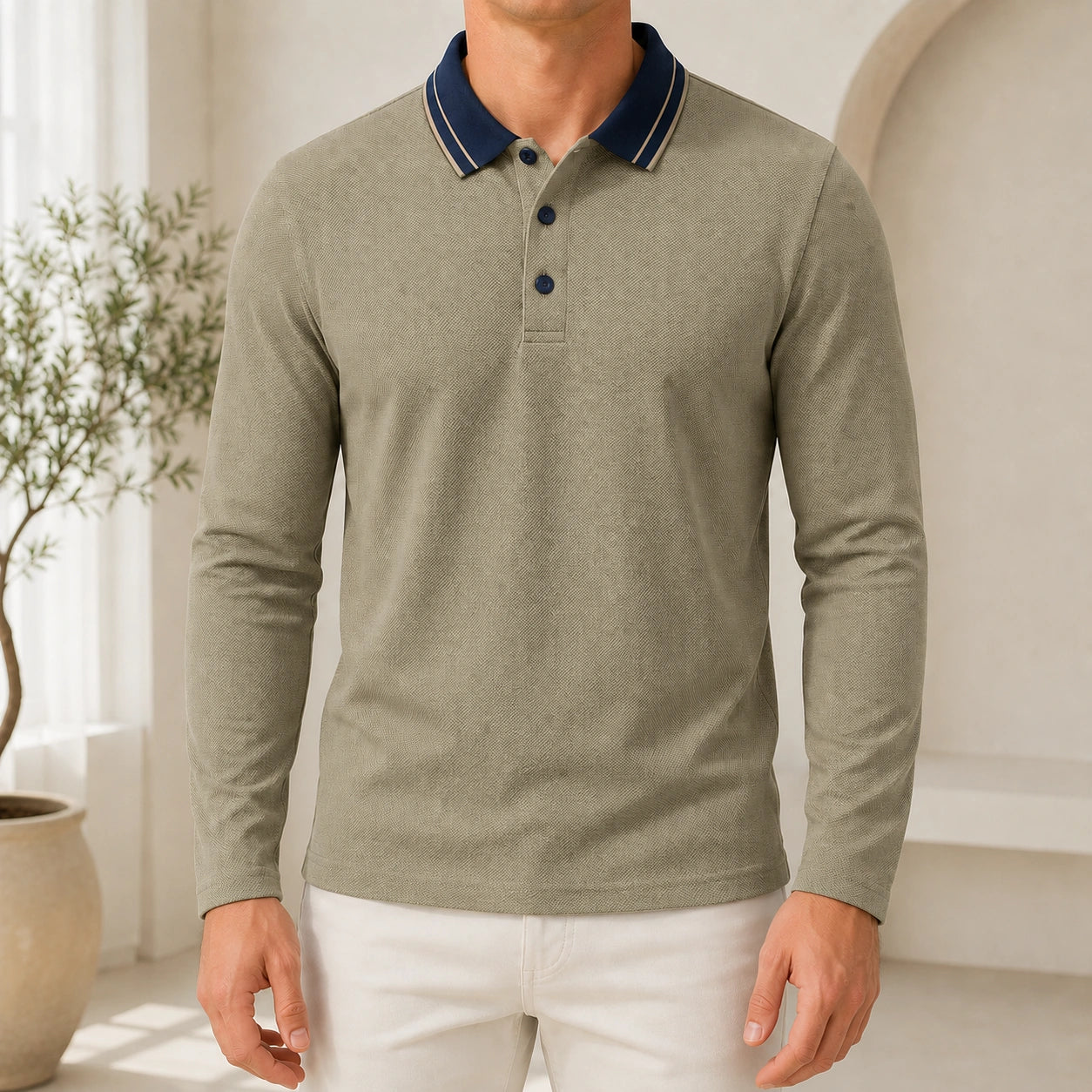Mivanity Men's Business Casual Long-Sleeve Base Layer Shirts