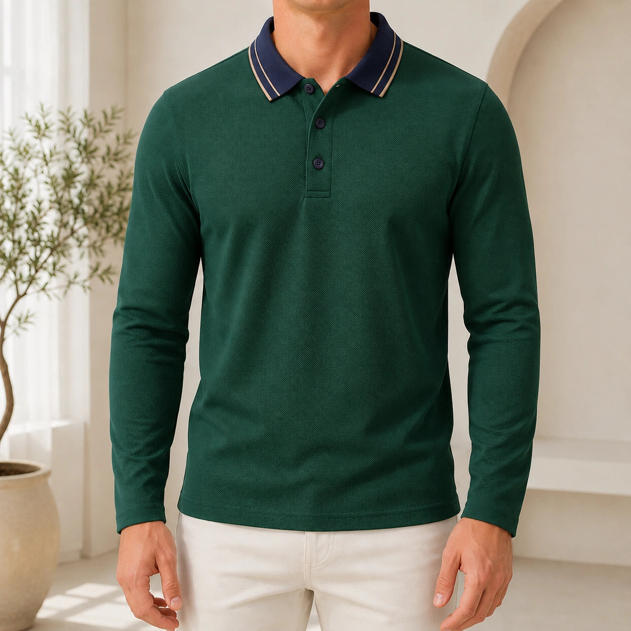 Mivanity Men's Business Casual Long-Sleeve Base Layer Shirts