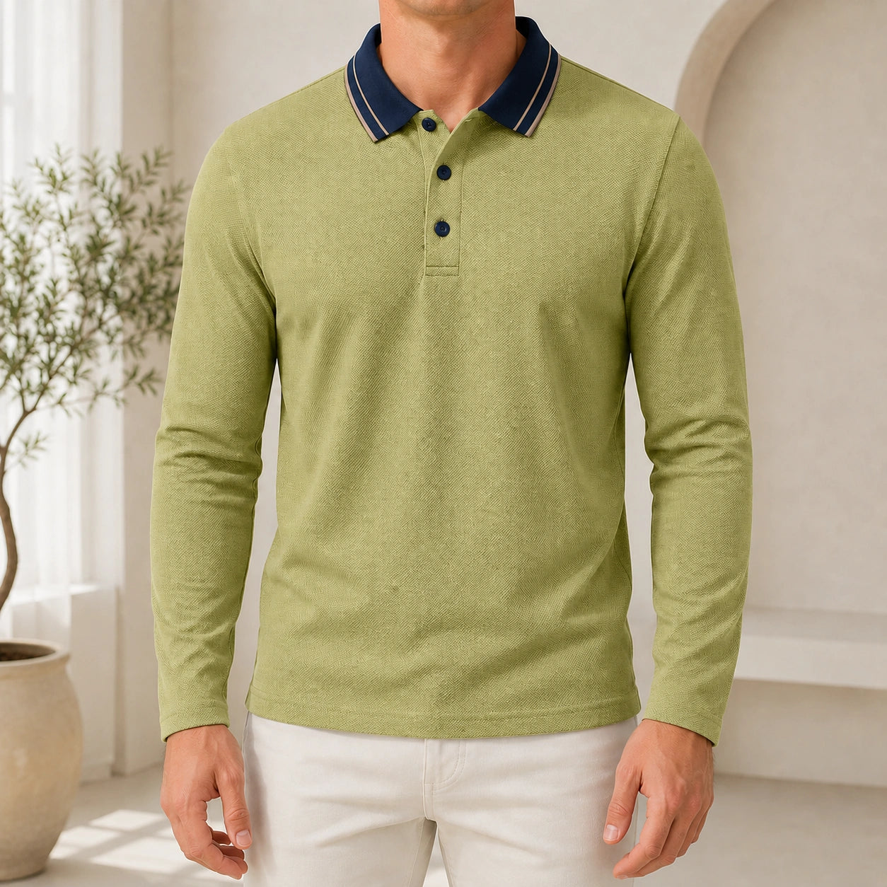 Mivanity Men's Business Casual Long-Sleeve Base Layer Shirts