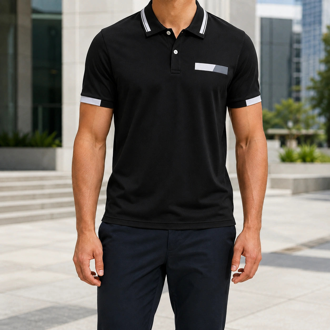 Mivanity Men's Business Casual Polo Shirts