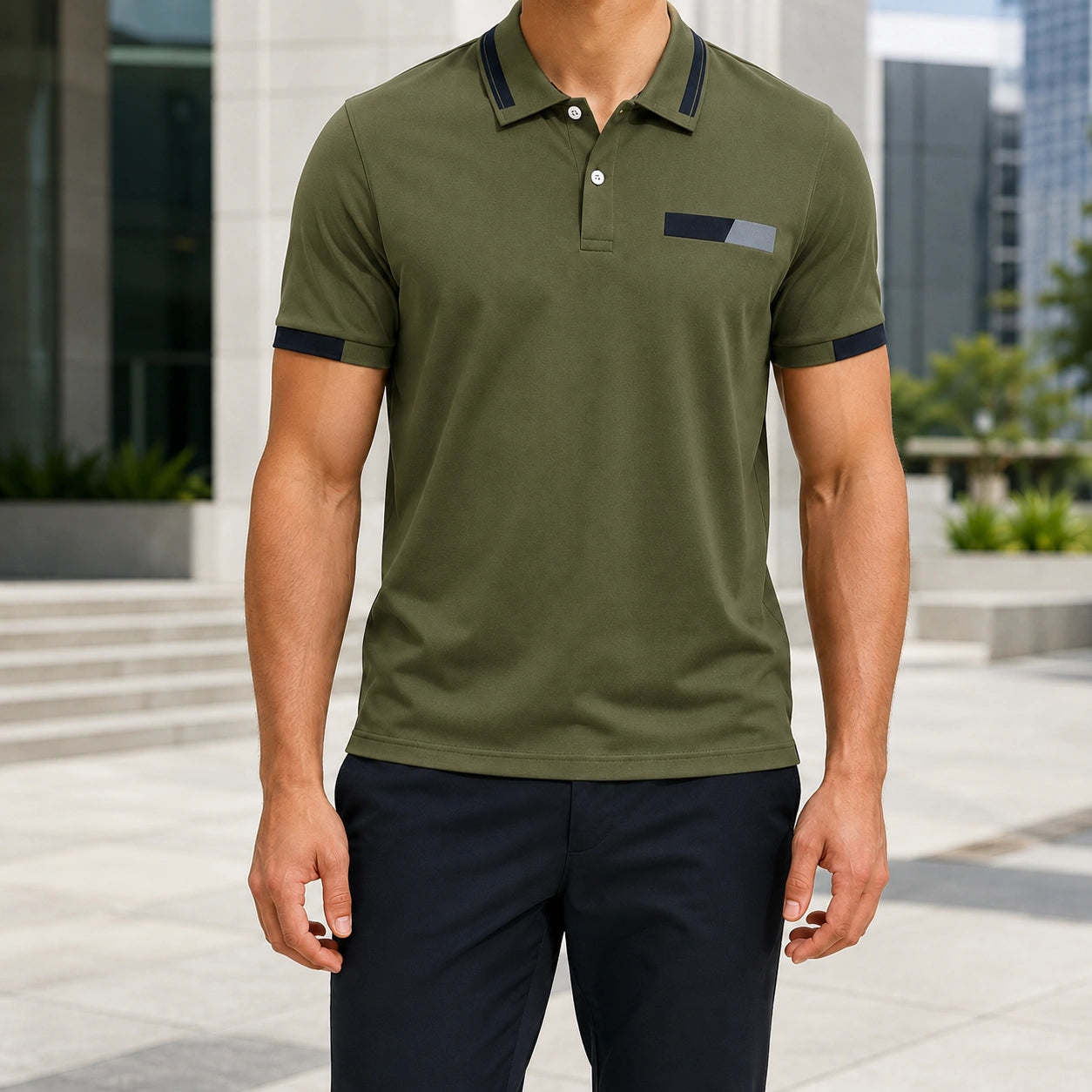 Mivanity Men's Business Casual Polo Shirts