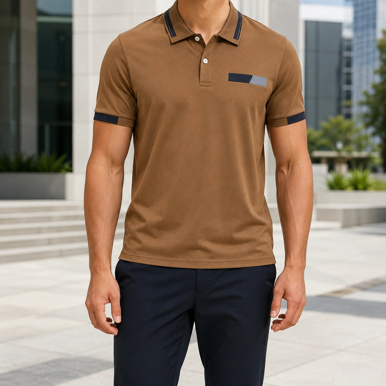 Mivanity Men's Business Casual Polo Shirts
