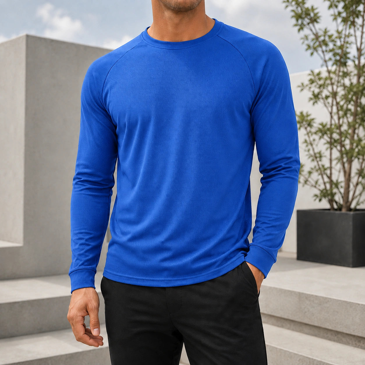 Mivanity Men's Casual Base Layer Long-Sleeve T-Shirts