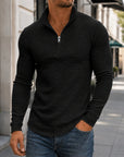 Mivanity Men's Casual Checkered Stand Collar Sweatshirts