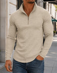 Mivanity Men's Casual Checkered Stand Collar Sweatshirts
