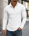 Mivanity Men's Casual Checkered Stand Collar Sweatshirts