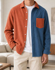 Mivanity Men's Casual Corduroy Long-Sleeve Shirts