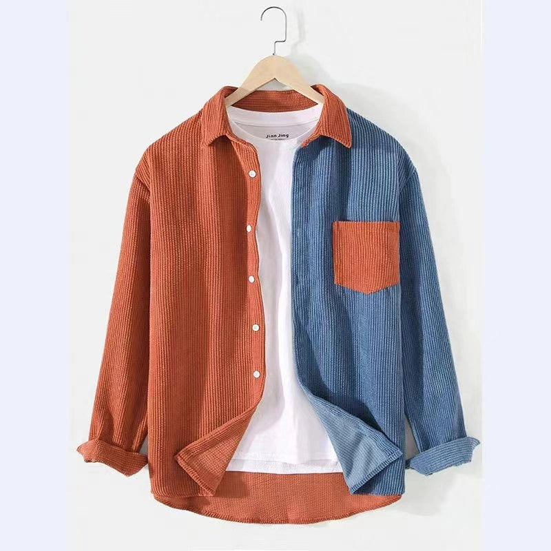 Mivanity Men's Casual Corduroy Long-Sleeve Shirts