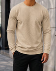 Mivanity Men's Casual Plaid Pullover Sweatshirts