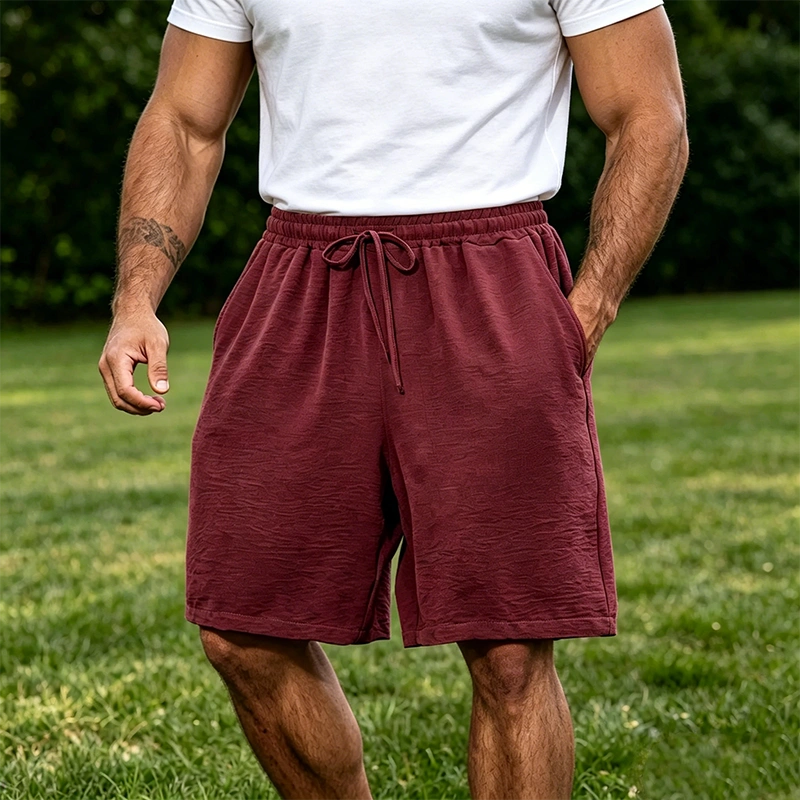 Mivanity Men's Casual Simple Solid Color Comfortable Shorts