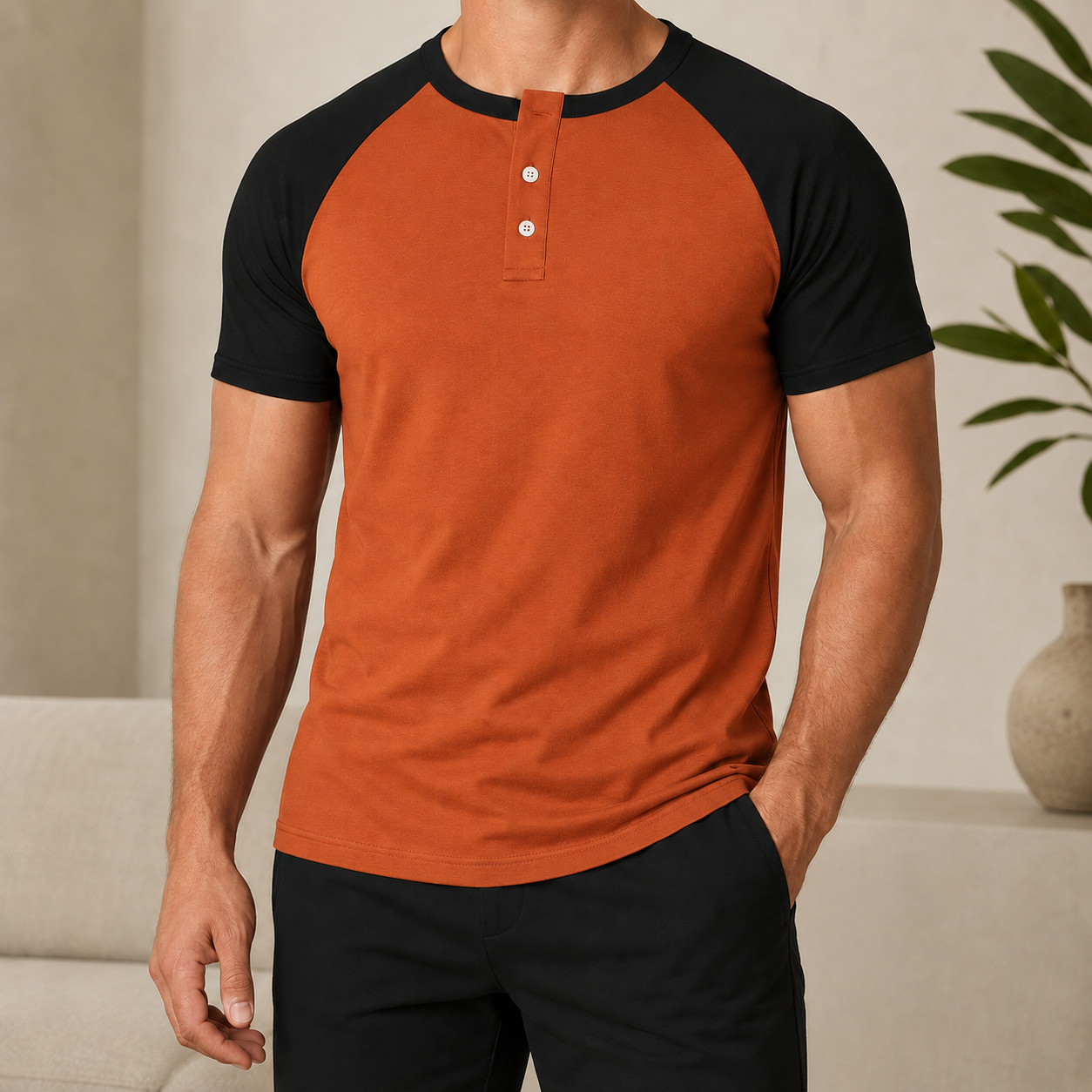 Mivanity Men's Casual Solid Color T-Shirts