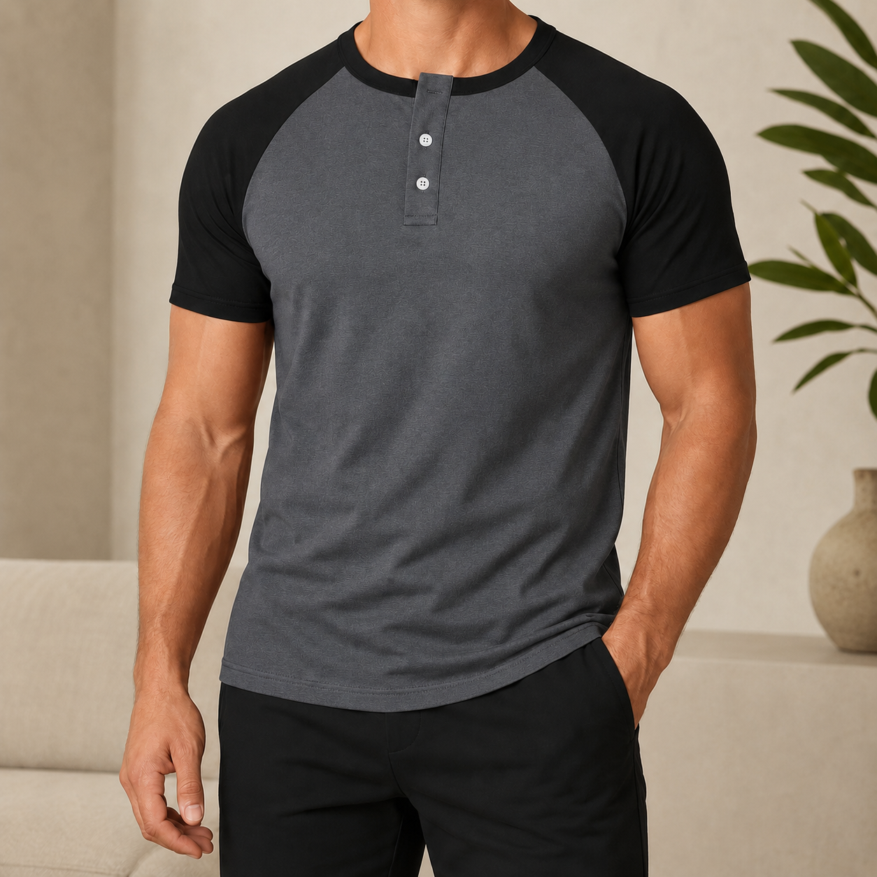 Mivanity Men's Casual Solid Color T-Shirts