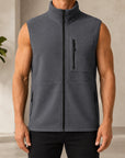 Mivanity Men's Casual Sports Outdoor Zip-Up Tank Tops