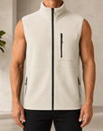 Mivanity Men's Casual Sports Outdoor Zip-Up Tank Tops