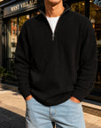 Mivanity Men's Casual Stand Collar Corduroy Sweatshirts