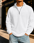 Mivanity Men's Casual Stand Collar Corduroy Sweatshirts