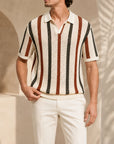 Mivanity Men's Casual Striped Polo