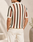 Mivanity Men's Casual Striped Polo
