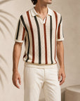 Mivanity Men's Casual Striped Polo