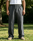 Mivanity Men's Comfortable Linen Loose Casual Breathable Trousers