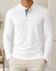 Mivanity Men's Cotton Crew Neck Long-Sleeve Business Shirts