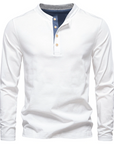 Mivanity Men's Cotton Crew Neck Long-Sleeve Business Shirts