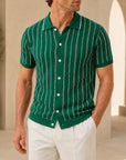 Mivanity Men's Daily Casual Striped Polo Shirts