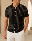 Mivanity Men's Daily Casual Striped Polo Shirts