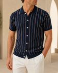 Mivanity Men's Daily Casual Striped Polo Shirts