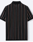 Mivanity Men's Daily Casual Striped Polo Shirts