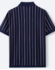 Mivanity Men's Daily Casual Striped Polo Shirts
