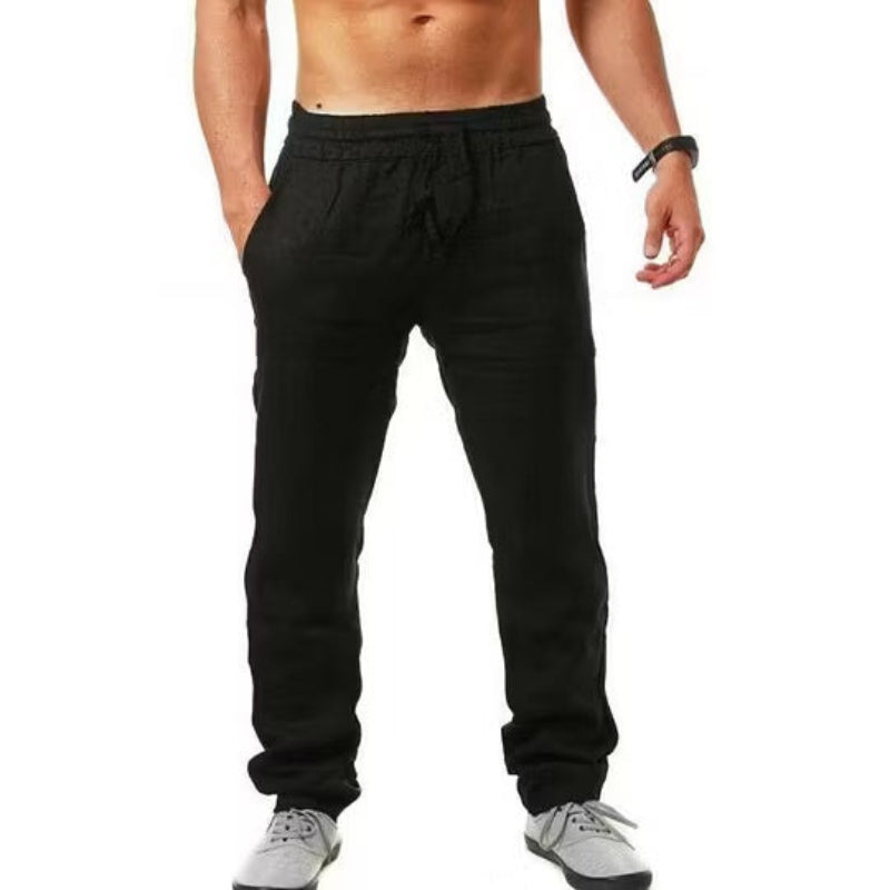 Mivanity Men's Drawstring Linen Pants