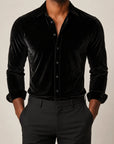 Mivanity Men's Fluid Drape Solid Business Shirts