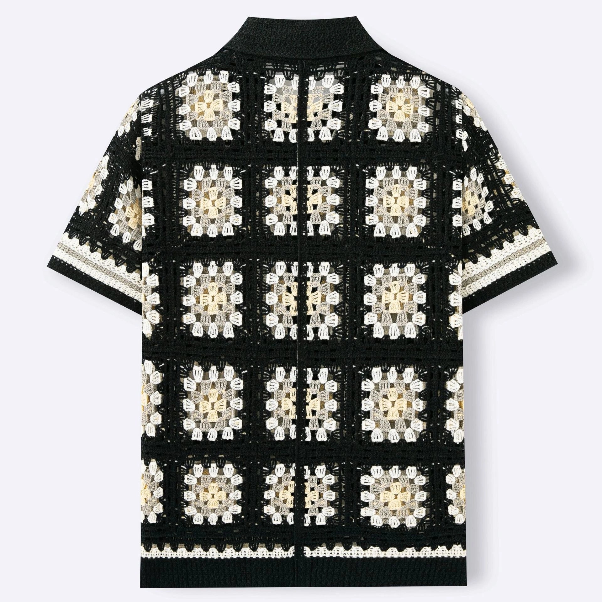 Mivanity Men's French Vintage Knit Polo Shirts