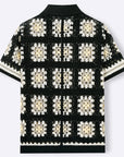 Mivanity Men's French Vintage Knit Polo Shirts