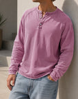 Mivanity Men's Henley Long Sleeve Shirts