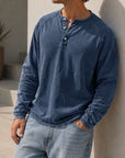 Mivanity Men's Henley Long Sleeve Shirts
