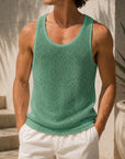 Mivanity Men's Hollow-Out Knit Tank Tops