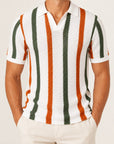 Mivanity Men's Hollow-Out Short-Sleeve Comfortable Gentleman Polos