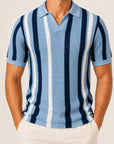 Mivanity Men's Hollow-Out Short-Sleeve Comfortable Gentleman Polos