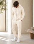 Mivanity Men's Hooded Sweatshirt Jogger Pants 2-Piece Spring Sets