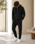 Mivanity Men's Hooded Sweatshirt Jogger Pants 2-Piece Spring Sets