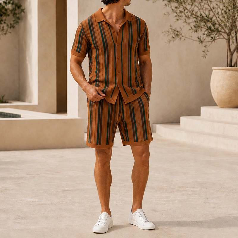 Mivanity Men's Knit Casual 2-Piece Sets