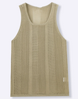 Mivanity Men's Knitted Hollow-Out Tank Tops