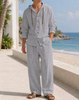 Mivanity Men's Lightweight Cotton Shirt Pants Sets