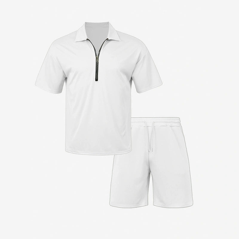 Mivanity Men's Lightweight Henley T-Shirt Shorts Sets