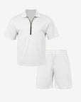 Mivanity Men's Lightweight Henley T-Shirt Shorts Sets