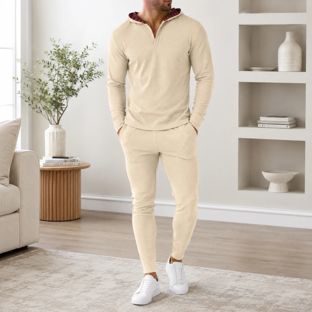Mivanity Men's Lightweight Hooded T-Shirt Pants Sets